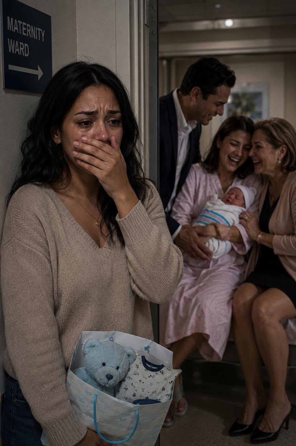 I went to the hospital to congratulate my sister on her newborn… but in the hallway, I overheard my husband whisper, “She has no idea. At least she’s useful for making money.”