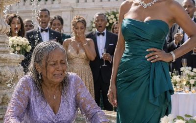 During our lavish engagement party, I watched from the balcony as my fiancée sh0ved my mother into the decorative fountain. “Your cheap clothes are ruining my aesthetic,” she laughed with her wealthy friends.