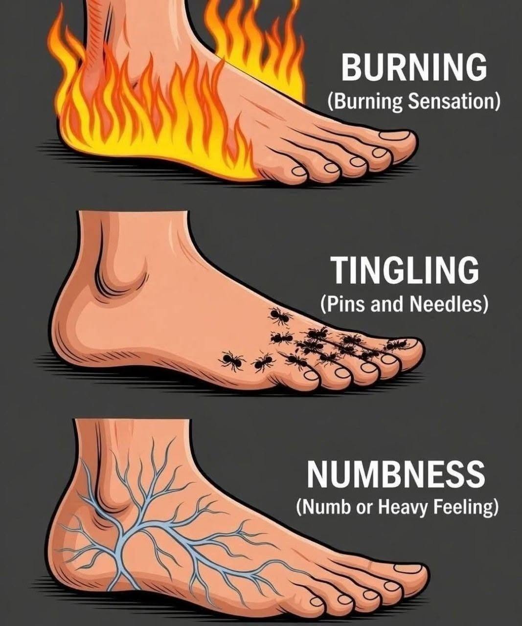 If you have these 9 symptoms in your feet , it’s a sign that… See more.